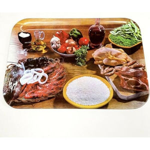 Simel Vich Espanal Metal Serving TV Tray Mid Century Modern Spain Meat Chicken